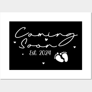 Coming Soon 2024 Pregnancy Announcement Mother's Day Mom Posters and Art